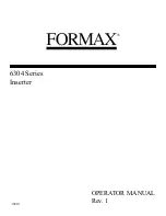 Preview for 1 page of Formax 6304 Series Operator'S Manual