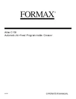 Formax Atlas C150 Operating Instructions Manual preview