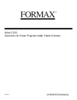 Preview for 1 page of Formax Atlas C350 Operator'S Manual