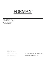 Formax AutoSeal FD 1500 Plus Operator'S Manual preview