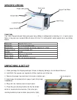 Preview for 5 page of Formax AutoSeal FD 1506 Operator'S Manual
