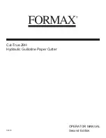 Preview for 1 page of Formax Cut-True 29H Operator'S Manual