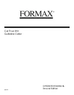 Предварительный просмотр 1 страницы Formax Cut-True 31H Operator'S Manual