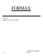 Preview for 1 page of Formax FD 125 Operator'S Manual