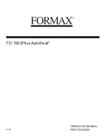 Предварительный просмотр 1 страницы Formax FD 1502Plus AutoSeal Operator'S Manual