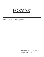 Formax FD 2052IL AutoSeal System Operator'S Manual preview