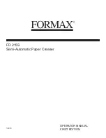 Formax FD 215S Operator'S Manual preview