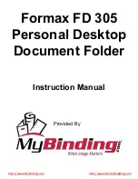 Formax FD 305 Instruction Manual предпросмотр