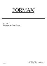 Предварительный просмотр 1 страницы Formax FD 3300 Operation Manual