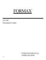 Предварительный просмотр 1 страницы Formax FD 380 Operator'S Manual