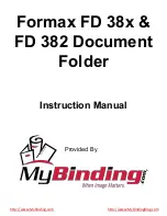 Предварительный просмотр 1 страницы Formax FD 382 Operator'S Manual