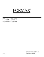 Предварительный просмотр 1 страницы Formax FD 386 Operator'S Manual