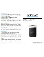 Formax FD 8202CC Operator'S Manual preview