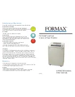 Предварительный просмотр 1 страницы Formax FD 8500AF Operator'S Manual