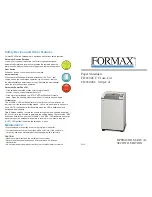 Предварительный просмотр 1 страницы Formax FD 8500CC Operator'S Manual