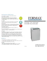 Предварительный просмотр 1 страницы Formax FD 8502CC Operator'S Manual