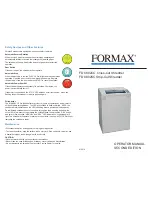 Предварительный просмотр 1 страницы Formax FD 8602CC Operator'S Manual