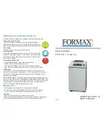 Предварительный просмотр 1 страницы Formax FD 8702CC Operator'S Manual