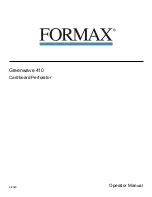 Preview for 1 page of Formax Greenwave 410 Operator'S Manual