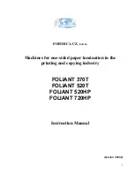 Formica Foliant 370T Instruction Manual preview
