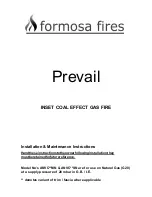 Formosa Fires Prevail Installation & Maintenance Instructions Manual предпросмотр