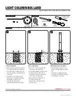 Предварительный просмотр 1 страницы Forms + Surfaces LIGHT COLUMN BOLLARD Installation Instructions