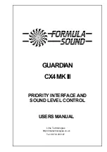 Preview for 1 page of Formula Sound GUARDIAN CX4 MK II User Manual