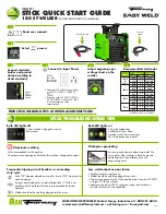 Preview for 2 page of Forney Easy Weld 180 ST Quick Start Manual