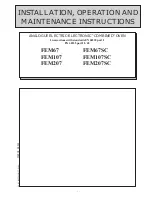 FORNI FEM107 Installation, Operation And Maintenance Instructions предпросмотр