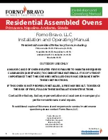 Preview for 1 page of Forno Bravo Andiamo 60-W-FA Installation And Operating Manual