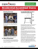 Preview for 8 page of Forno Bravo Andiamo 60-W-FA Installation And Operating Manual