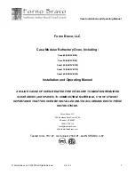 Preview for 1 page of Forno Bravo Casa100 Installation And Operating Manual