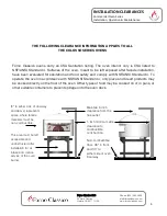 Предварительный просмотр 9 страницы Forno Classico Colosso 100 Installation And Operation Manual