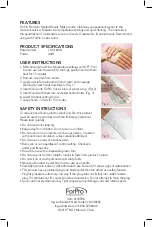 Preview for 2 page of ForPro Premium Heated Beauty Mitts Important Instructions