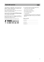 Preview for 21 page of FORS GKT 604 ES Instructions For Fitting And Use