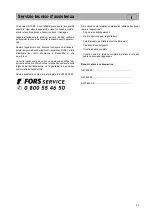 Preview for 41 page of FORS GKT 604 ES Instructions For Fitting And Use