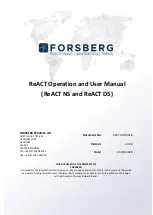 Preview for 1 page of Forsberg ReACT D5 Operation And Users Manual