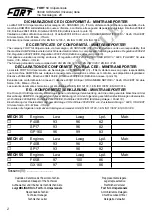 Preview for 2 page of Fort MINITRANSPORTER MECH 35 Use And Maintenance Instructions