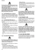 Preview for 58 page of Fort MINITRANSPORTER MECH 35 Use And Maintenance Instructions