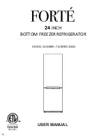 Forte F12BFRES450SS User Manual preview