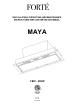 Forte MAYA Installation, Operating And Maintenance Instructions preview