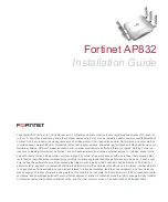 Fortinet AP832 Installation Manual предпросмотр