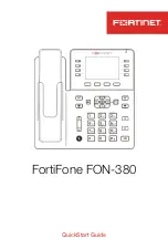 Предварительный просмотр 1 страницы Fortinet FON-380 Quick Start Manual