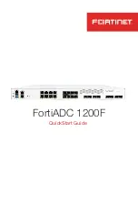 Fortinet FortiADC 1200F Quick Start Manual preview