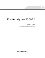 Preview for 1 page of Fortinet FortiAnalyzer-2000B Rack And Hardware Install Manual