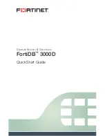 Fortinet FortiDB 3000D Quick Start Manual preview