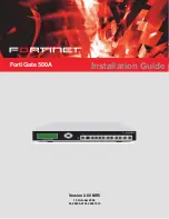 Fortinet FortiGate 500A Installation Manual preview