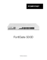 Preview for 1 page of Fortinet FortiGate 500D Information Supplement