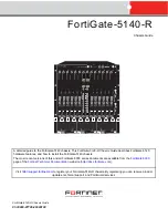 Fortinet FortiGate 5140-R Chassis Manual preview