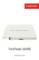 Preview for 1 page of Fortinet FortiTester 2000E Quick Start Manual